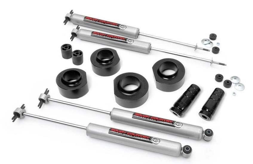 Rough Country 1.5" Lift Kit w/Nitro Shocks 93-98 Grand Cherokee - Click Image to Close